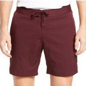 Ten Thousand 9" Foundation Shorts No Liner Mens L Maroon Gym Zip Pocket